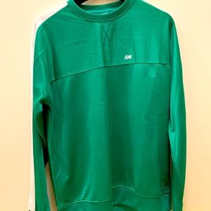 AMI Green and white track top Size Medium